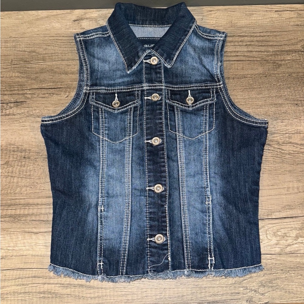 Maurices Blue Denim Vest
